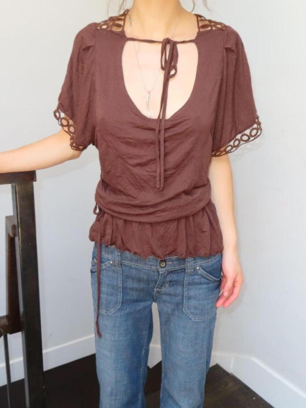 Charlotte Russe Women's Brown Shirt